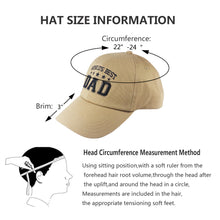 Load image into Gallery viewer, Game Hats Father&#39;s Day Greatest Dad Hat 100% Cotton Cap Embroidery Unstructured Beige
