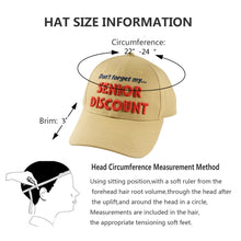 Load image into Gallery viewer, Game Hats Father&#39;s Day Senior Discount Hat 100% Cotton Cap Beige

