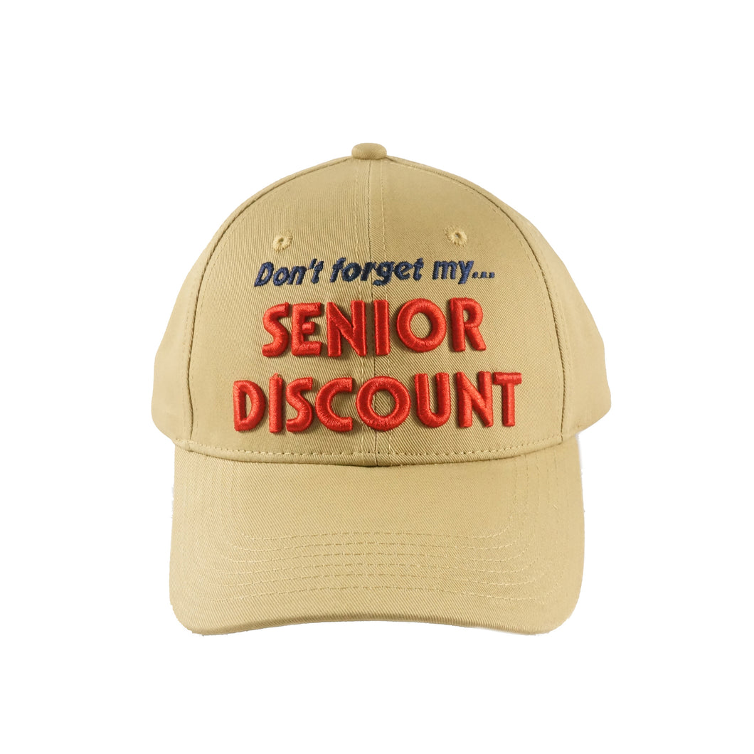 Game Hats Father's Day Senior Discount Hat 100% Cotton Cap Beige