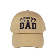Load image into Gallery viewer, Game Hats Father&#39;s Day Greatest Dad Hat 100% Cotton Cap Embroidery Unstructured Beige
